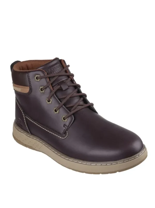 Hombre SKECHERS Casual-BOTA MARRÓN CON CORDONES PARA HOMBRE Relaxed Fit: Garlan - Deno 205235