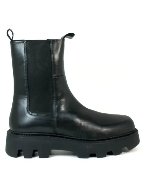 Mujer HOSIS Casual-BOTINES DE PIEL CHELSEA PARA MUJER NAR6650 NEGRO