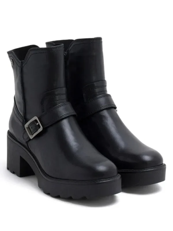Mujer PORRONET Casual-BOTINES DE PIEL CON CREMALLERA NEGRA MALIA 4672